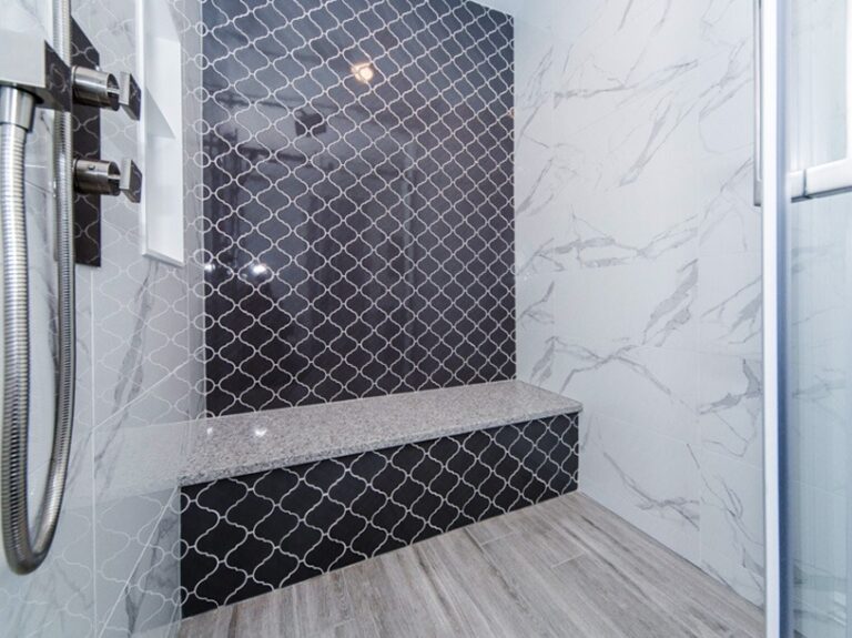 Tiled shower